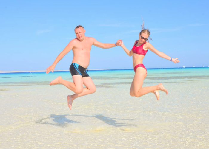 Gran Foto De La Pareja En La Isla Blanca